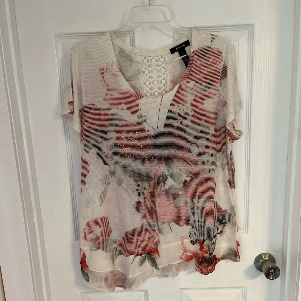 Style & Co asymmetrical top